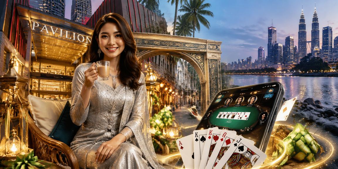Suasana permainan kad baccarat dan Teen Patti sempena Hari Raya di Kuala Lumpur